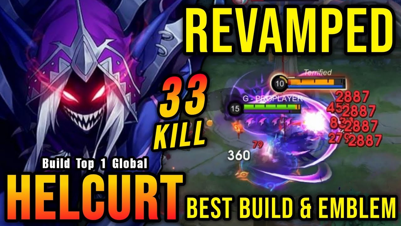 BACK TO META!! 33 Kills Helcurt Revamp Best Build and Emblem!! - Build Top 1 Global Helcurt ~ MLBB