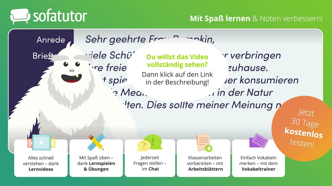 Wie schreibt man einen förmlichen Brief (E-Mail)? – Aufbau & Formulierungshilfen