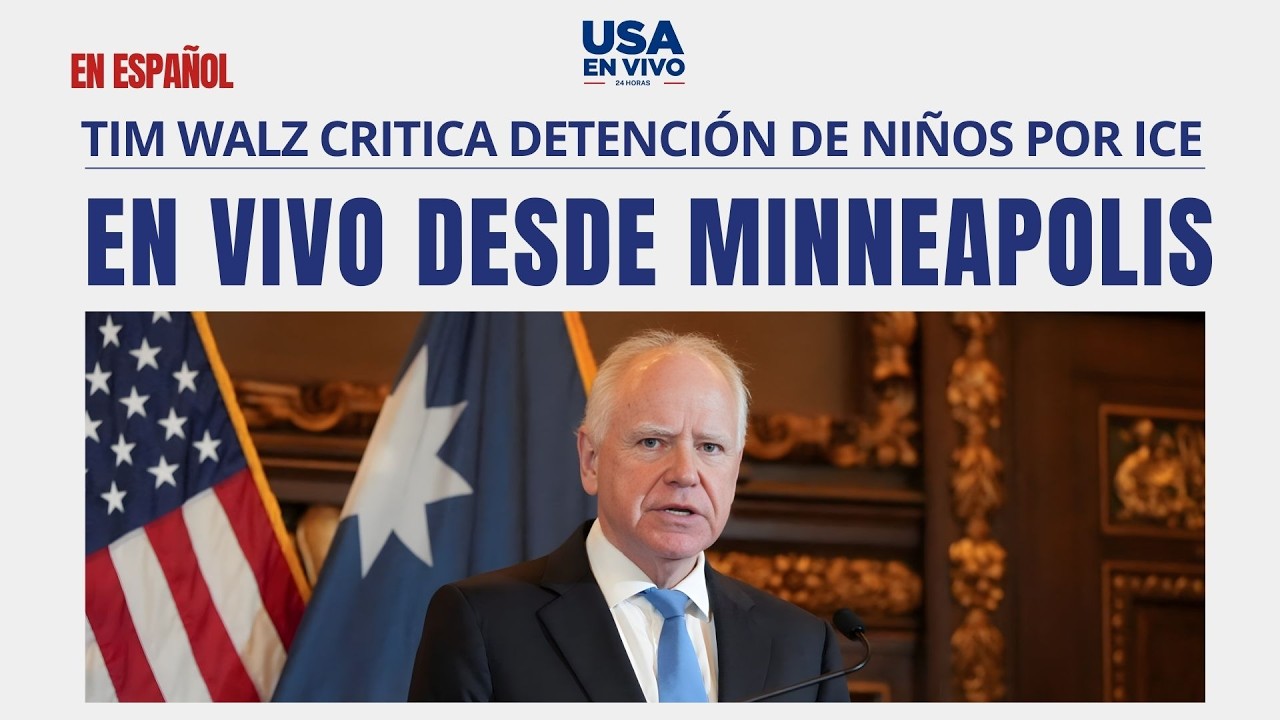 EN VIVO Tim Walz habla sobre detención federal de niños en Minneapolis por ICE | USA EN VIVO 🔴