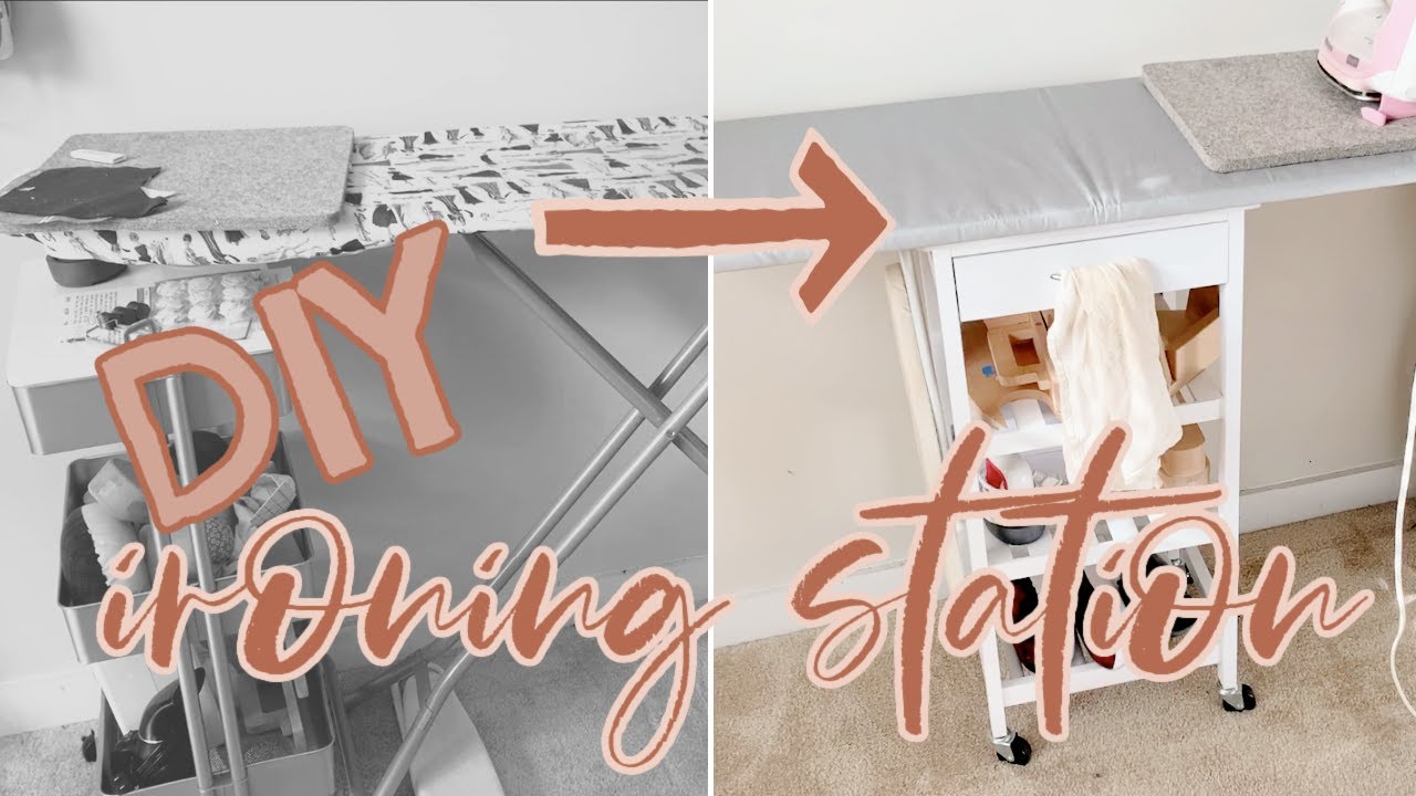 DIY Ironing Board and Storage Cart