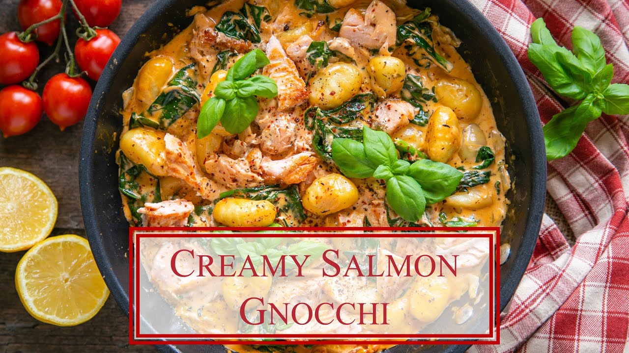 Creamy Salmon Gnocchi One Pot For Two - Dinner in Under 30 Minutes