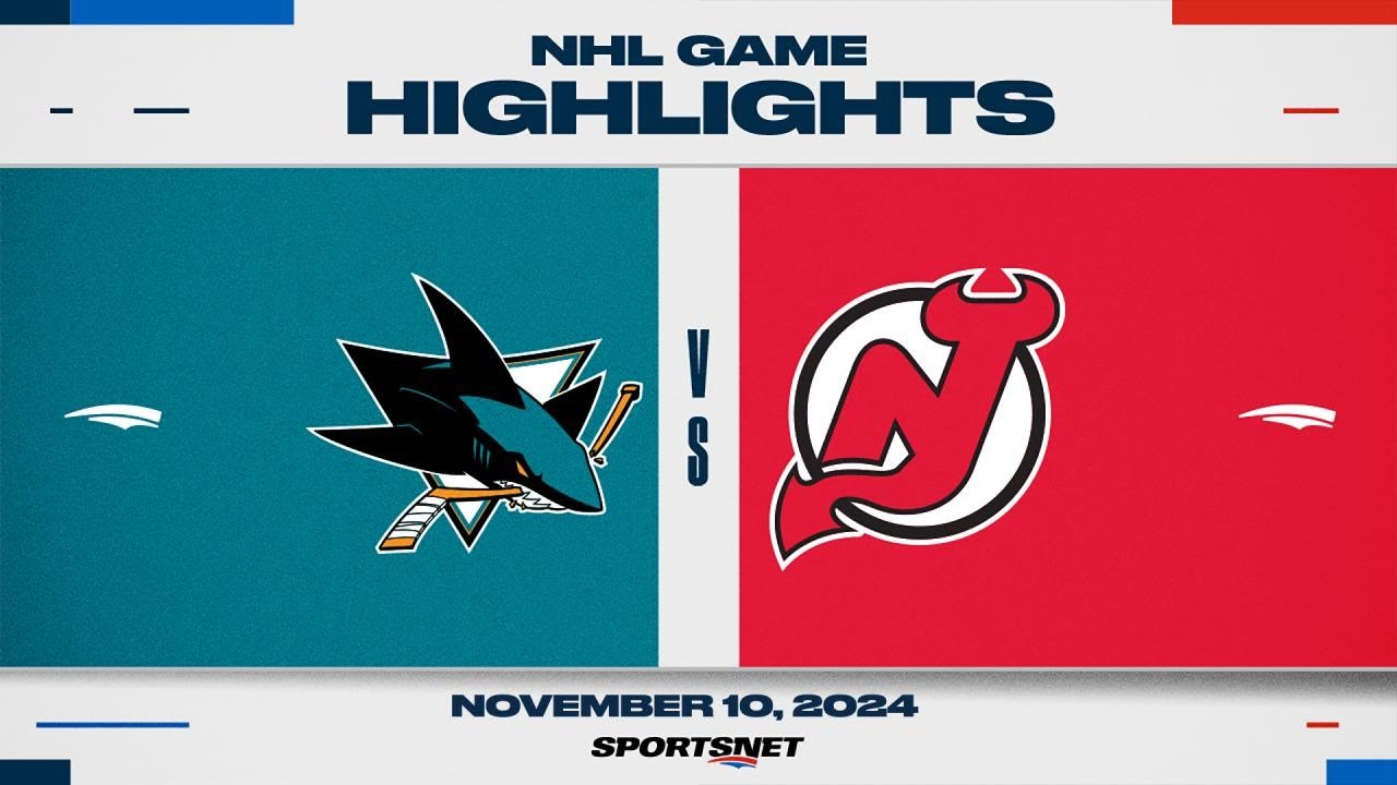 NHL Highlights | Sharks vs. Devils - November 10, 2024