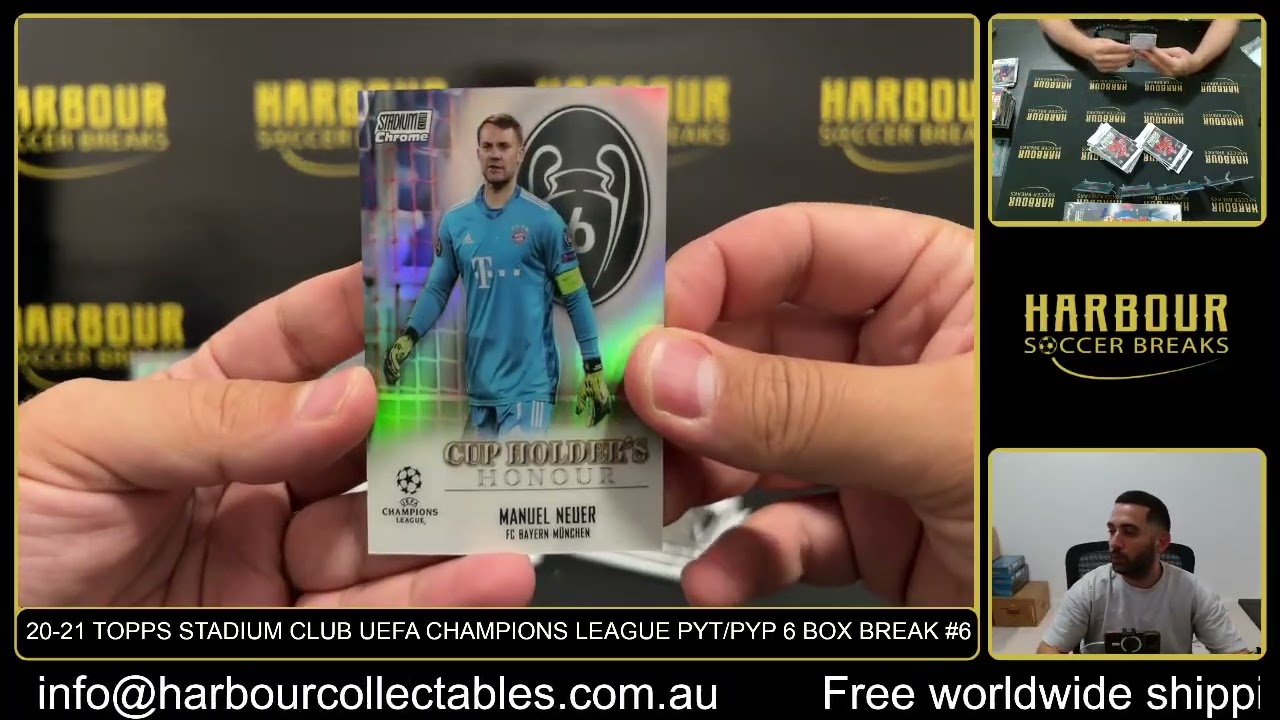 Набор №6 - 20/21 Topps Stadium Club Chrome UEFA Champions League PYT/PYP, 6 коробок, половина кейса