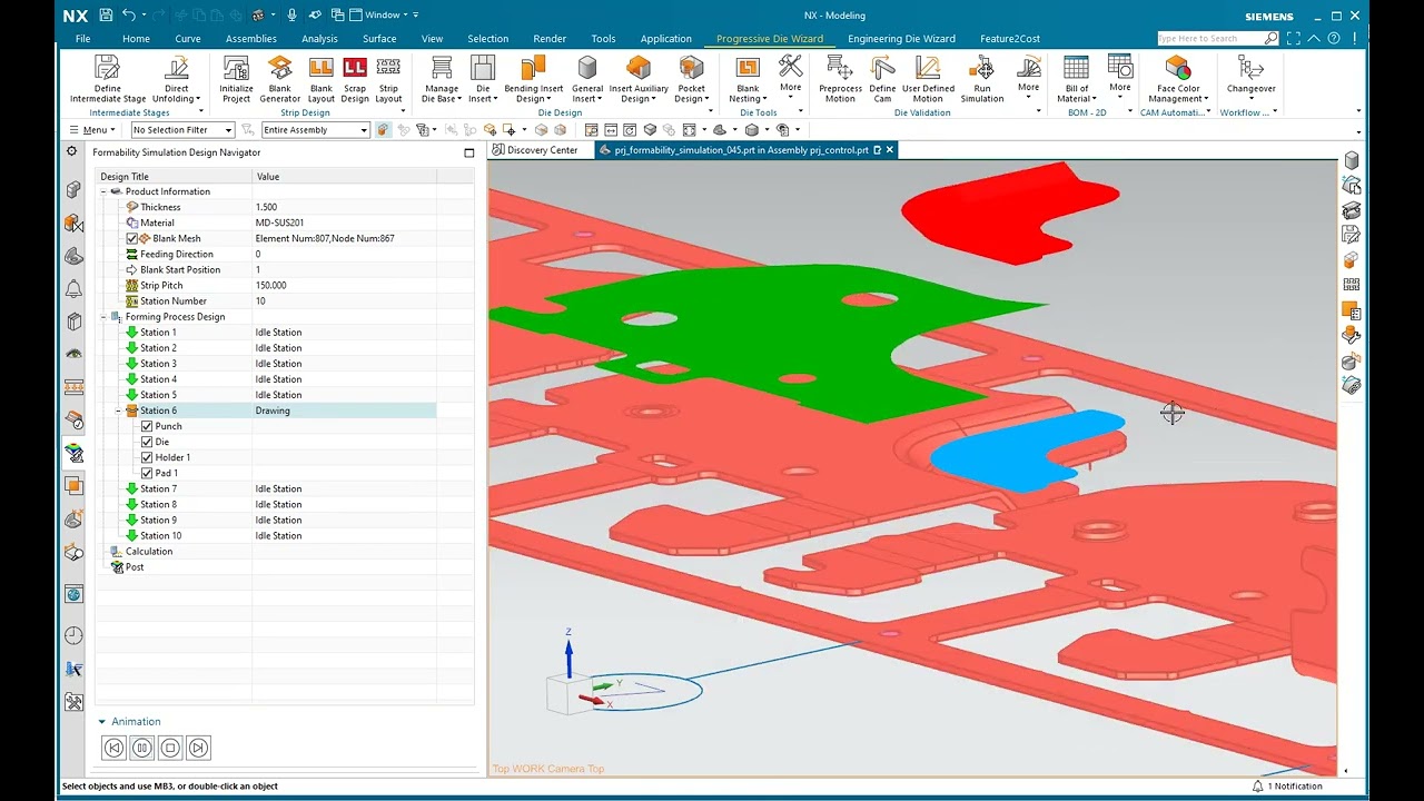 What's new in NX2206 Stamping NX Forming on strip layout