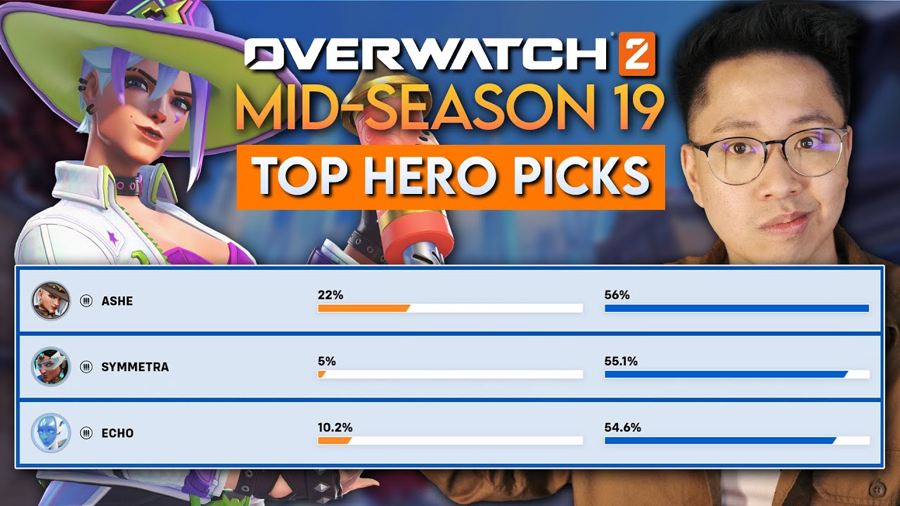 Who is the BEST HERO for EVERY ROLE in Mid-Season 19 of Overwatch 2?