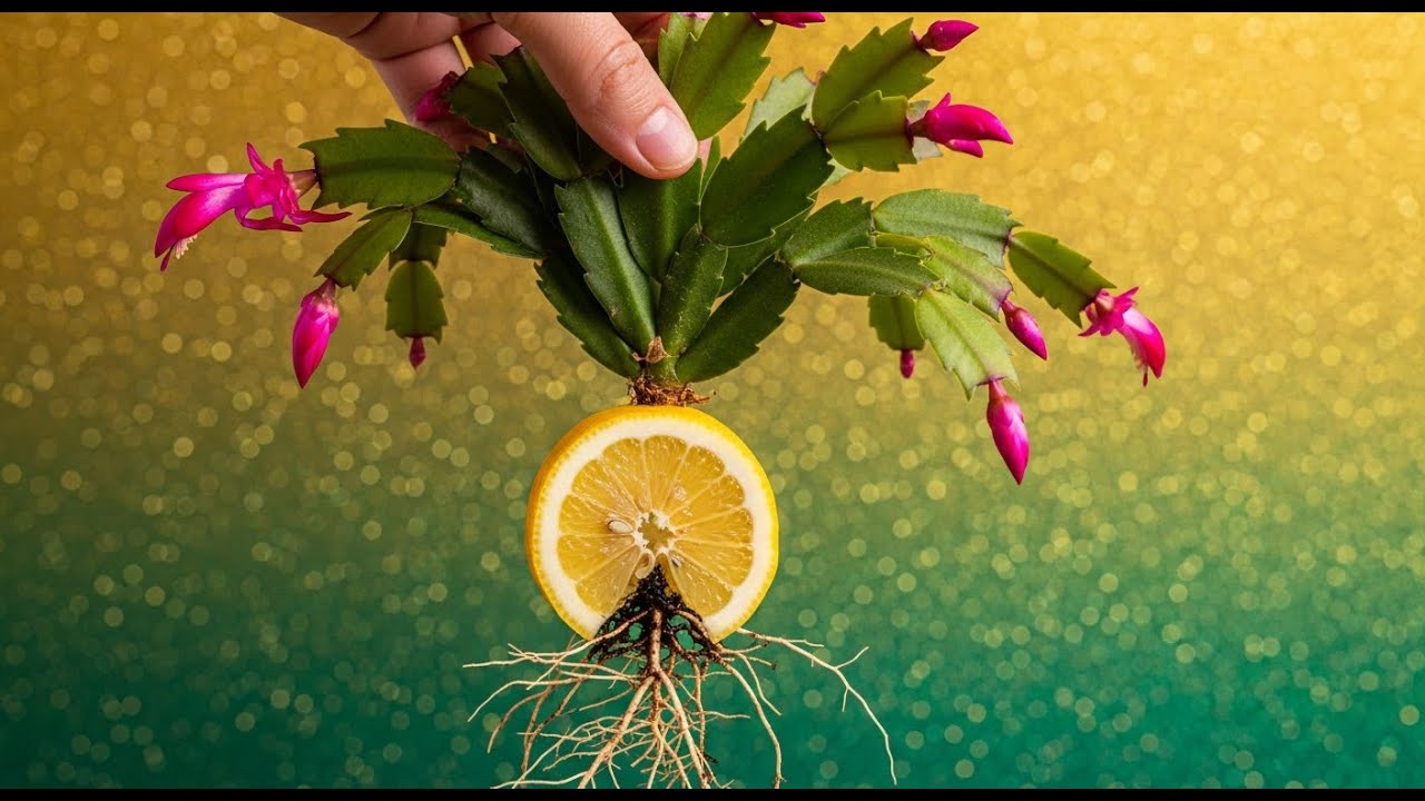 Как легко размножить рождественский кактус с помощью лимона 🍋