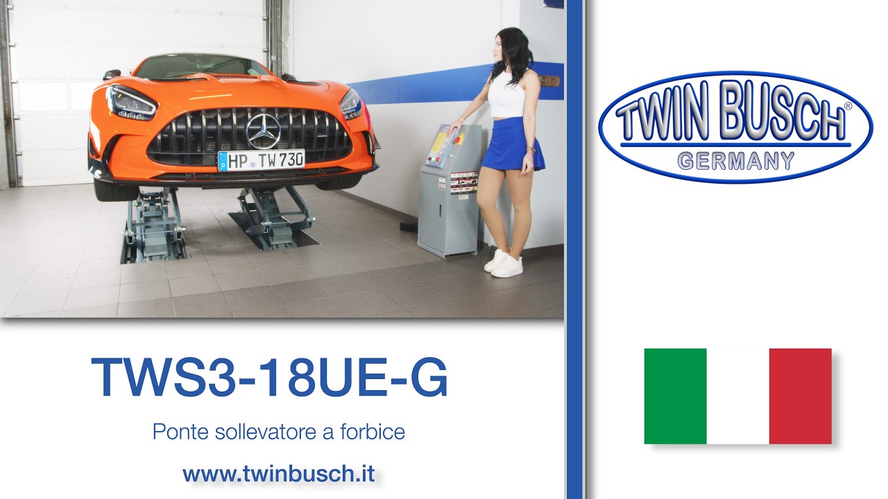 TWS3-18UE-G: sollevatore a doppia forbice - sblocco automatico - 3,5 t di TWIN BUSCH®