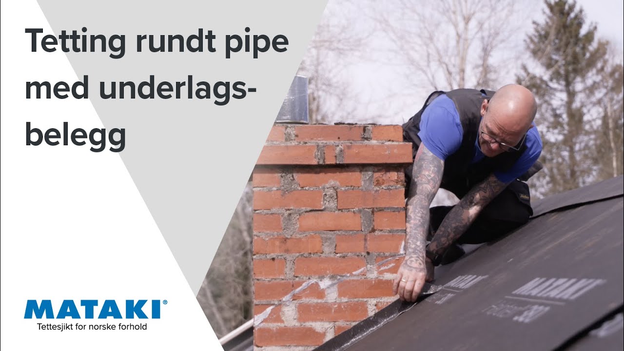 Tetting rundt pipe med underlagsbelegg | Rehabilitering