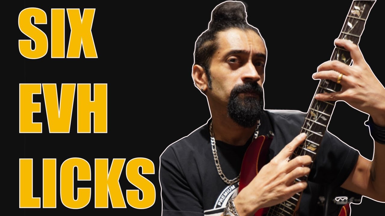 Six Sick EVH Licks - Eddie Van Halen Tapping Licks - Guitar Lesson - Chandresh Kudwa