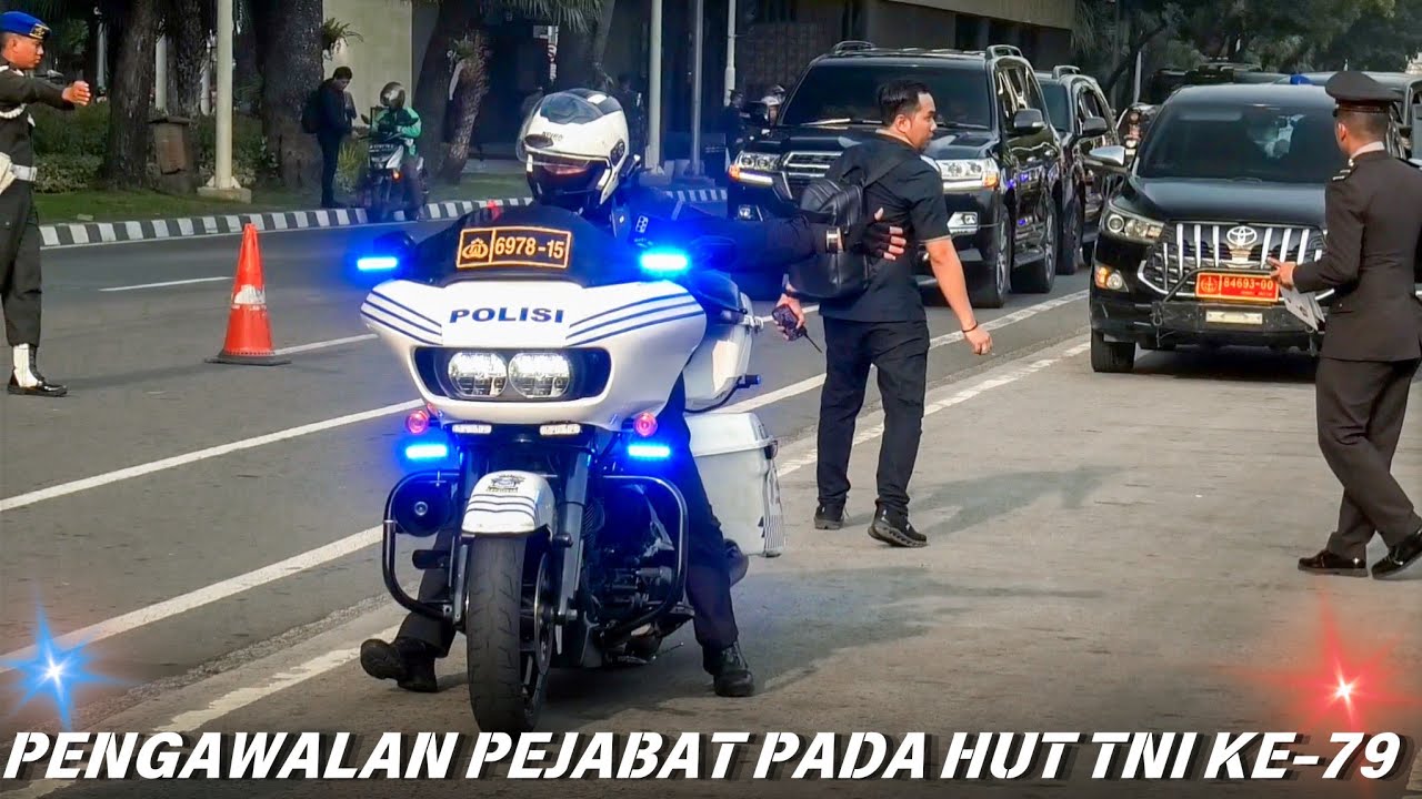 ADA PAK MENHAN‼️PENGAWALAN VIP PADA HUT TNI KE-79🔥
