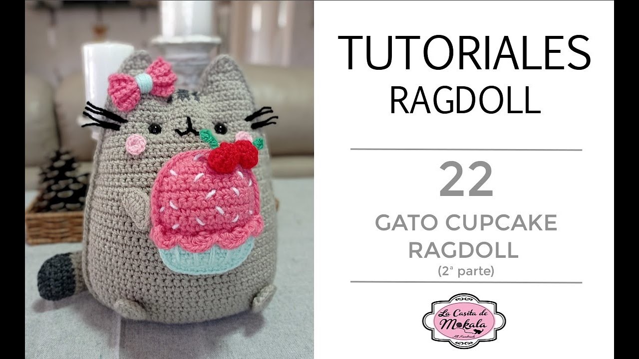 GATO CUPCAKE RAGDOLL Amigurumi (Amigurumi Ragdoll CAT CUPCAKE Squishmallow Type) | (2/2)