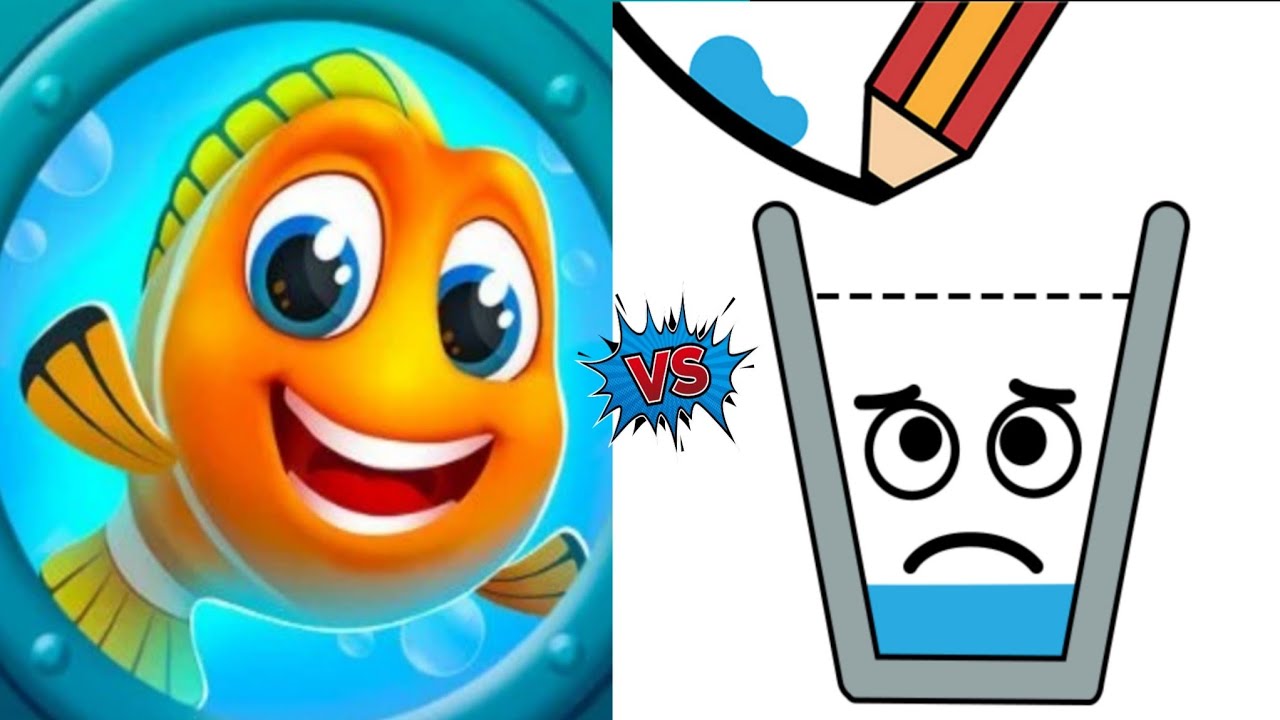 Happy Glass Puzzle VS Save The Fish Teaser Logic Puzzle Double Challenge Gameplay!