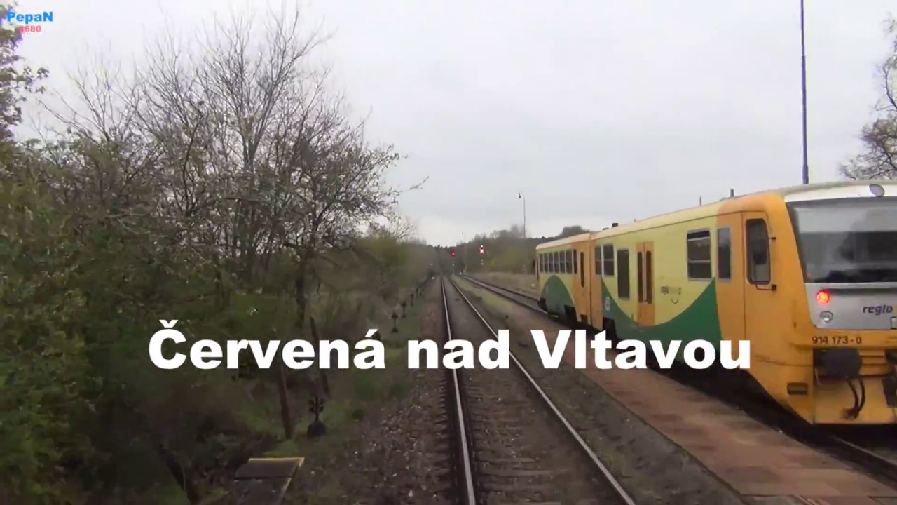 Trať 201 Tábor - Ražice ze zadního stanoviště strojvedoucího Timelapse