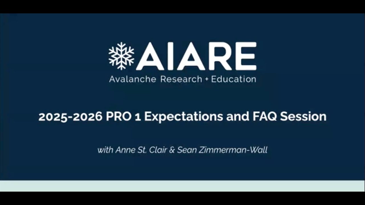 AIARE PRO 1 Expectations and FAQ Webinar