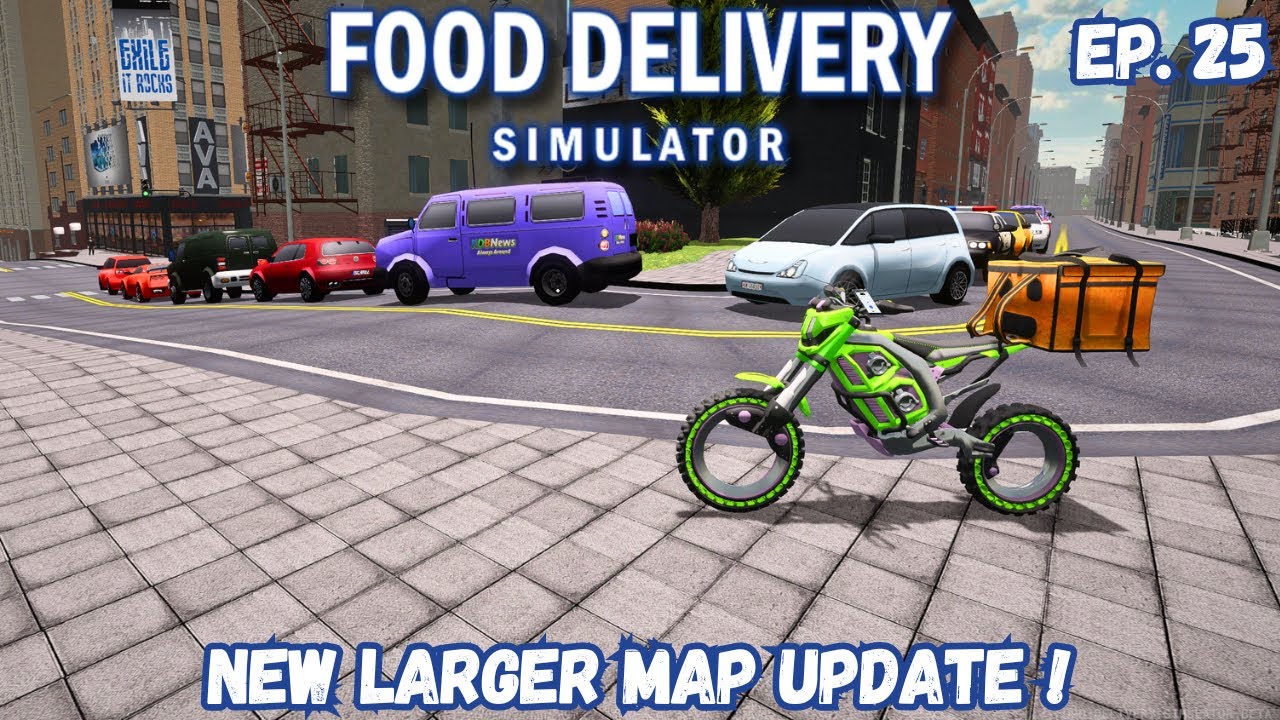 Let's Check Out The New Bigger Map Update! Food Delivery Simulator Ep 25