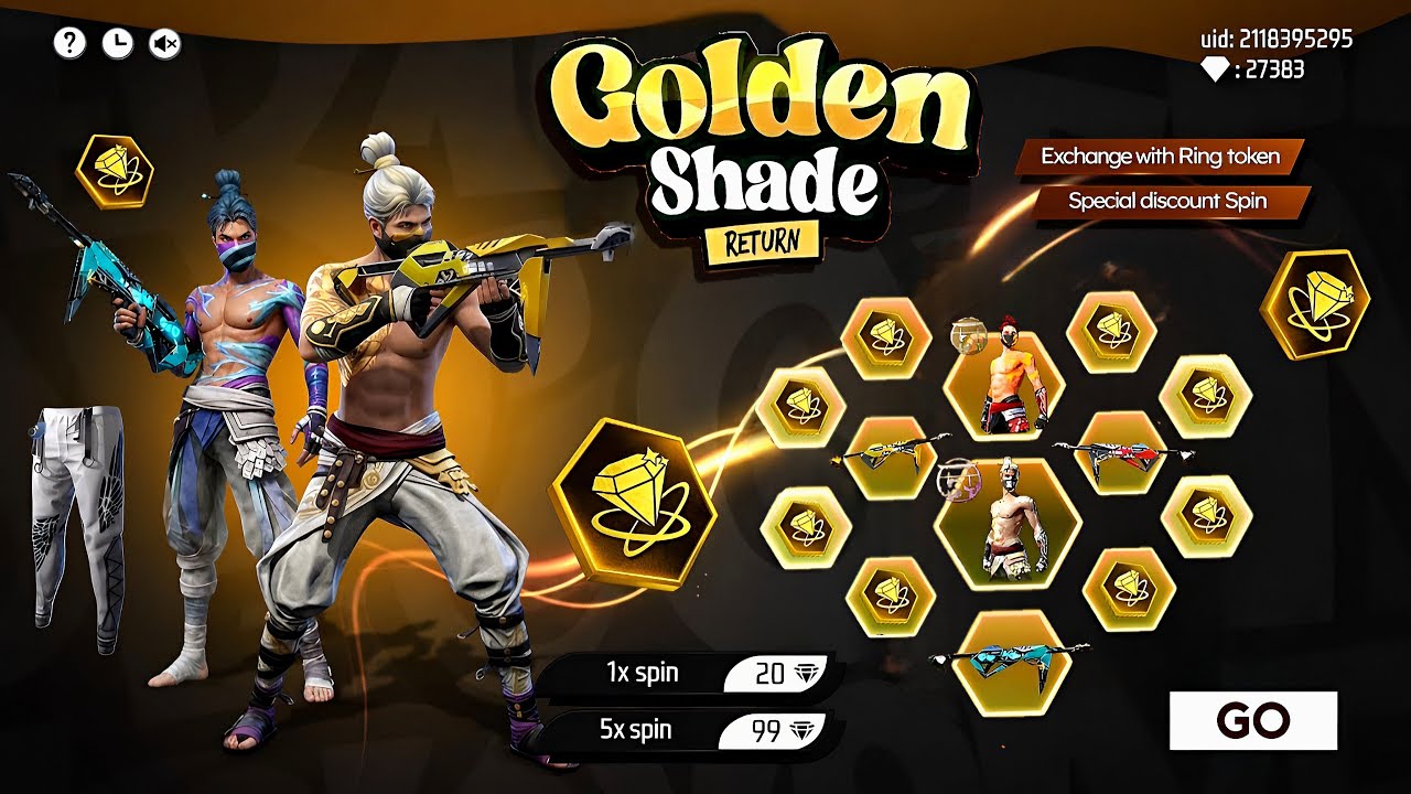 Golden Shade Bundle Return | Next Universal Event Free Fire 💥😮| free fire new event | ff new event