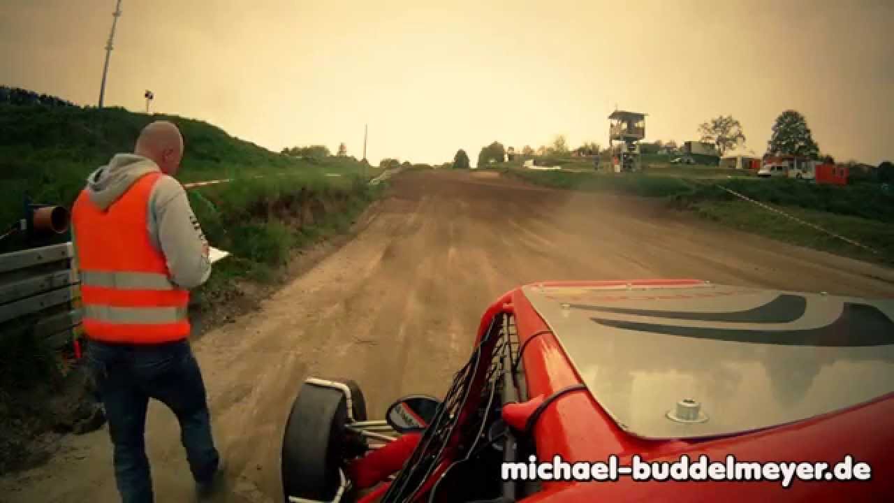 Autocross DM Seelow 2014 Buggy 1600 Lauf 1 Buddelmeyer Crash
