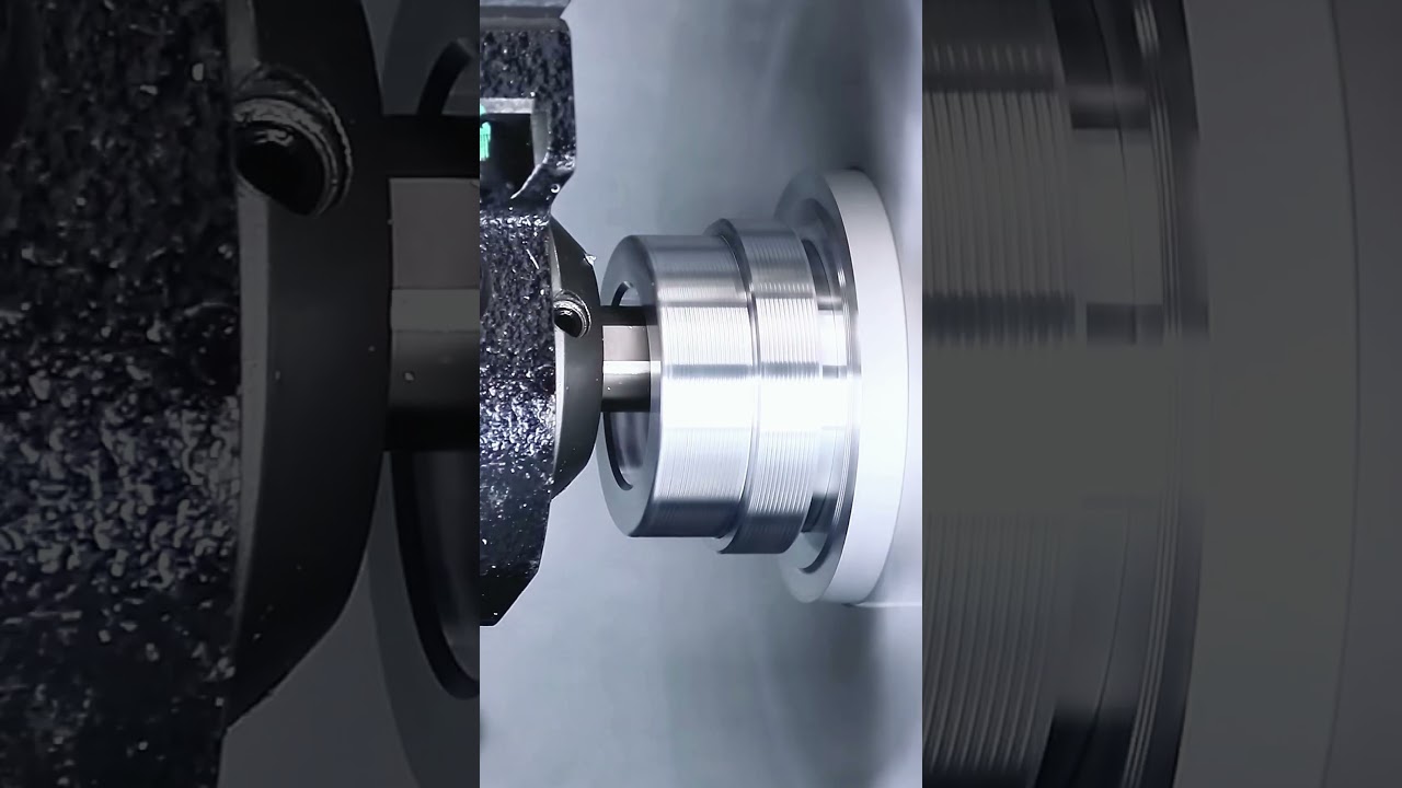 Efficient CNC Aluminum Machining. #cnc #cncmachining #machining #aluminum #turning #cncturning