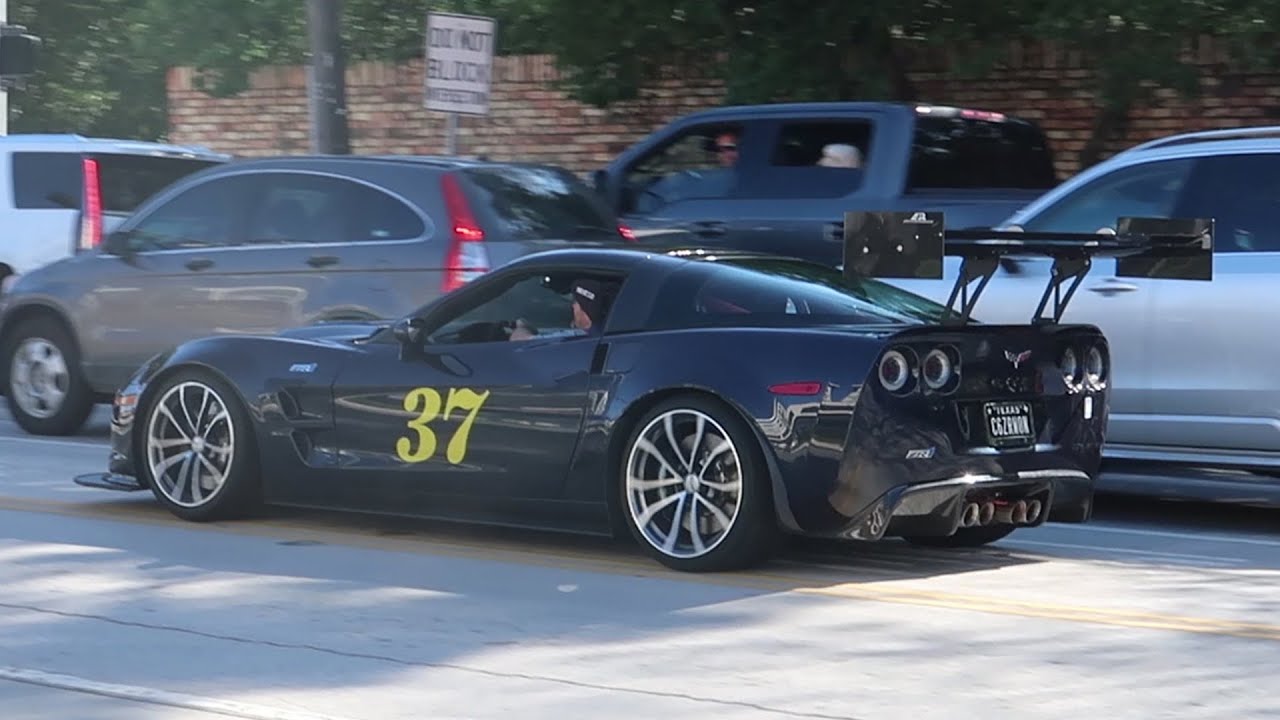 CRAZY MODDED MUSCLE CARS EMBARRASS FERRARI OWNERS LEAVING CAR SHOW!!!