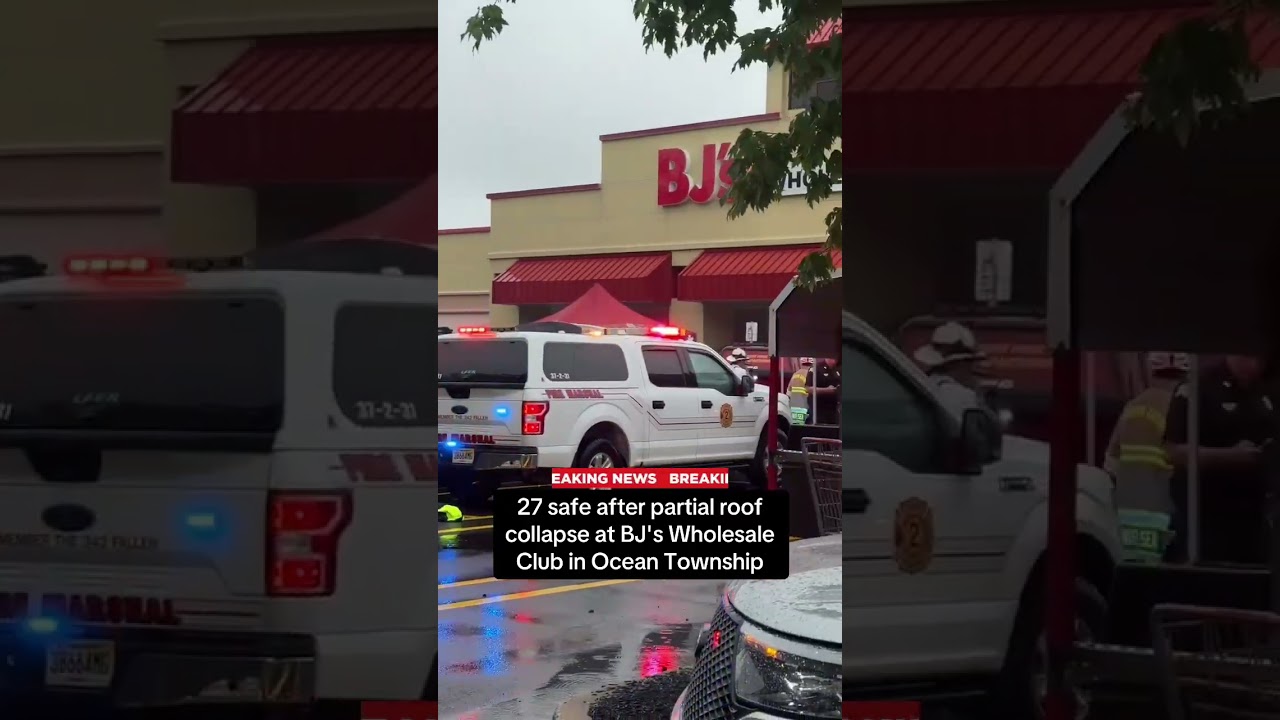 27 safe after partial roof collapse at BJ's Wholesale Club in Ocean Township