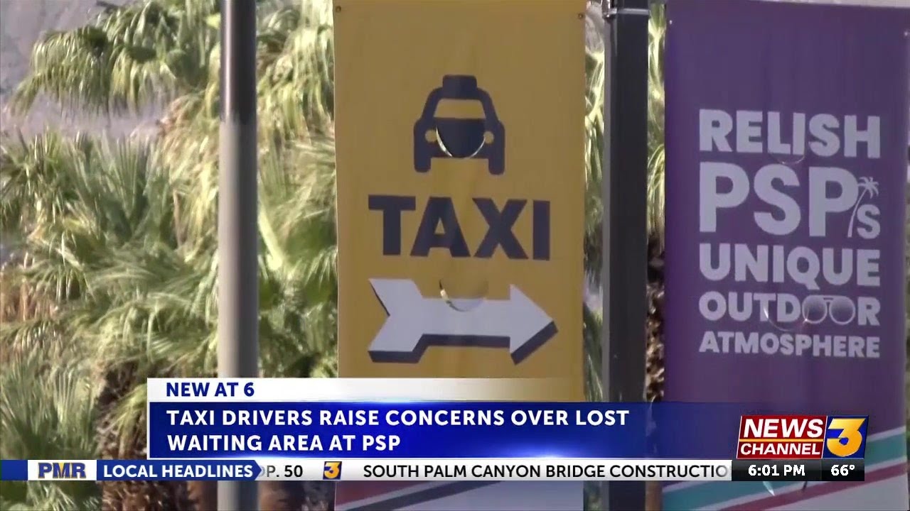 Taxi drivers raise concerns over lost waiting area at Palm Springs International Airport