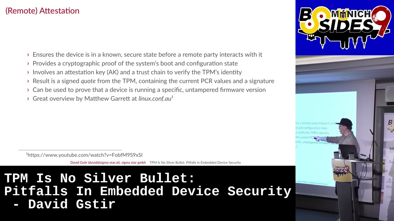 TPM Is No Silver Bullet: Pitfalls In Embedded Device Security - David Gstir