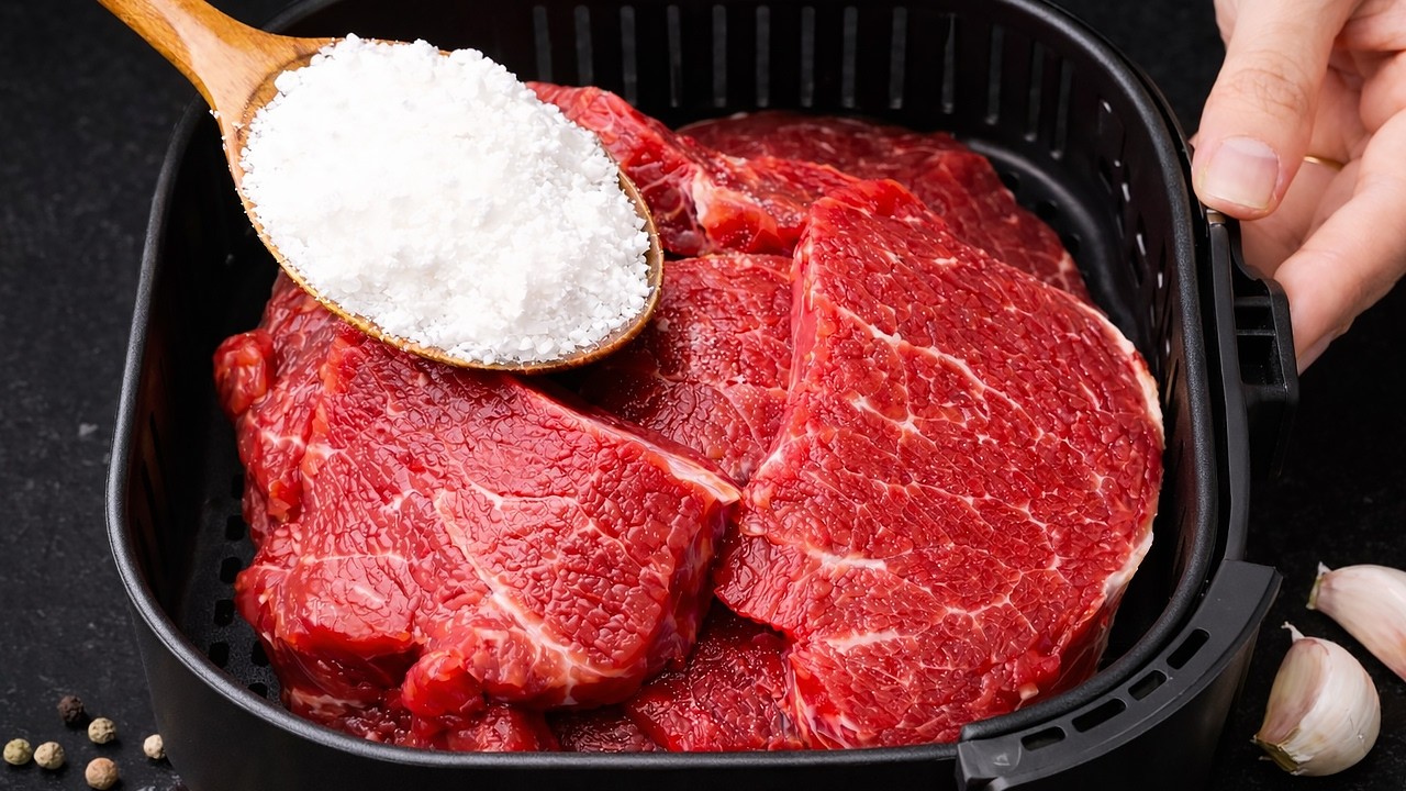 Kein Ofen! Ich lege Rindersteak in den Airfryer und es passiert MAGIE 🤯
