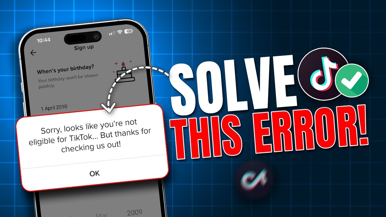 Fix TikTok Not Eligible Error on iPhone | Sorry, Looks Like You're Not Eligible for TikTok Fix