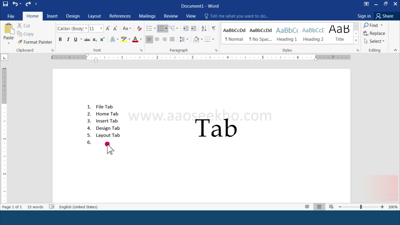 MS Word 2016 Tutorial in Hindi - Bullets and Numbering option (Video 10)
