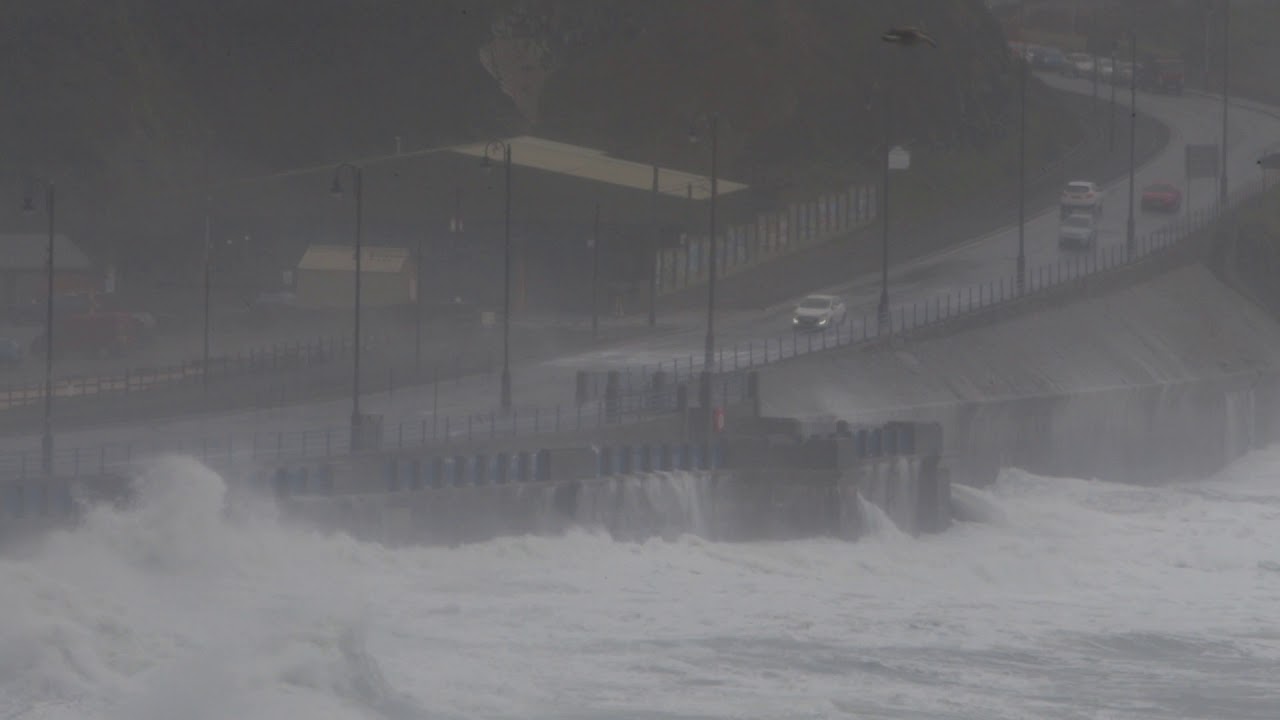 Storm Brian October 21, 2017 Promenade Douglas, Isle of Man 1
