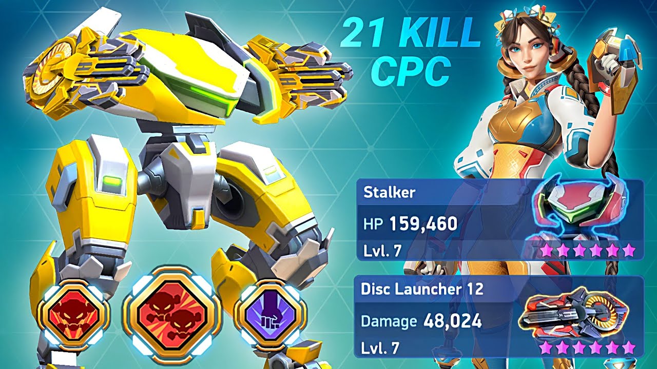 Stalker with Disc Launcher 12 - Mech Arena