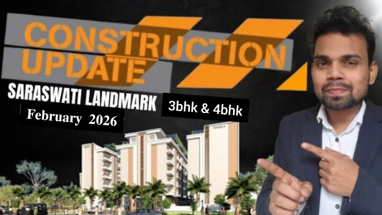 Construction update of Saraswati Landmark February 2026 #3bhk #4bhk #lowrise #affordable #flat #home
