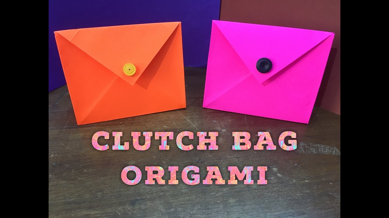 How to make a paper clutch bag I Handbag origami