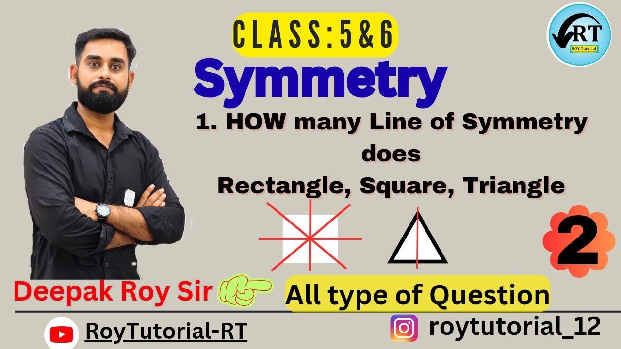 How many line of symmetry does rectangle, square and triangle?(class 5&6) |by #deepakroysir