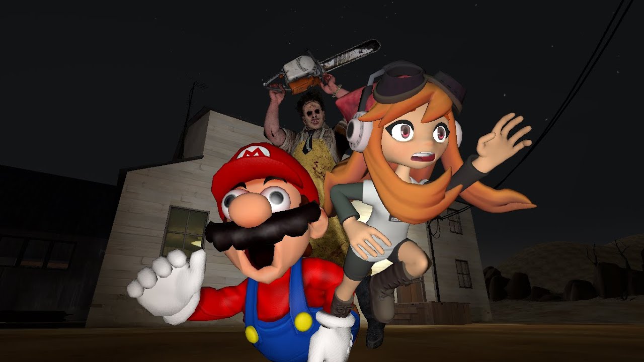 Mario and Meggy in The Texas Chainsaw Massacre - smg4 cheap fan arc ep1-
