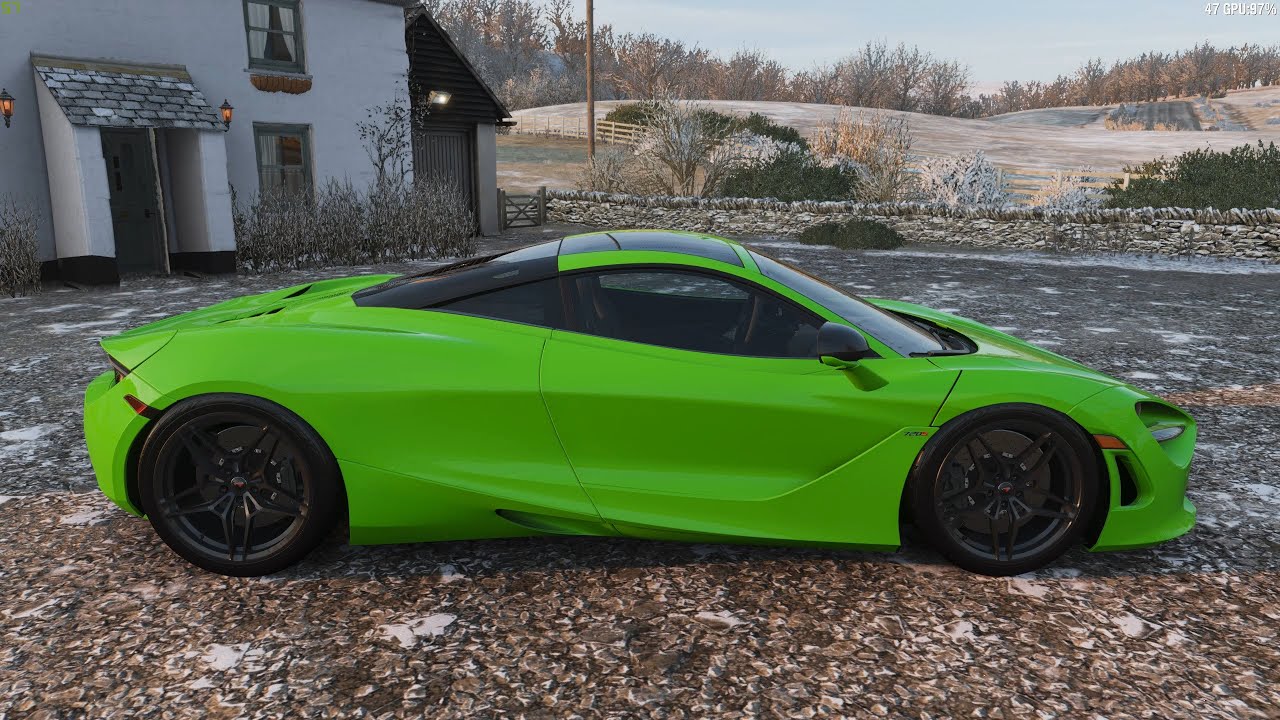 Forza Horizon 4 - 2018 McLaren 720S Preorder Car - Car Show Speed Jump Crash Test . 1440p 60fps.