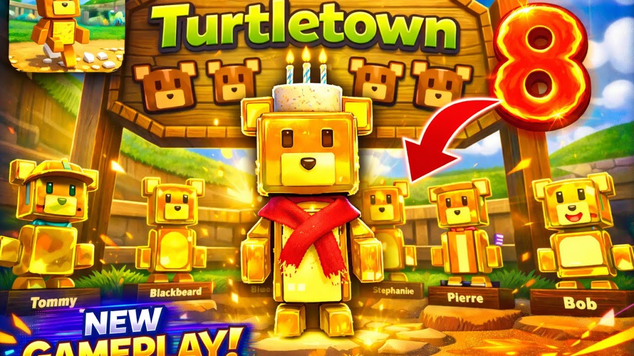 Collecting All 8 Golden Bear In Turtle Town Speedrun Super Bear Adventure Gameplay | 