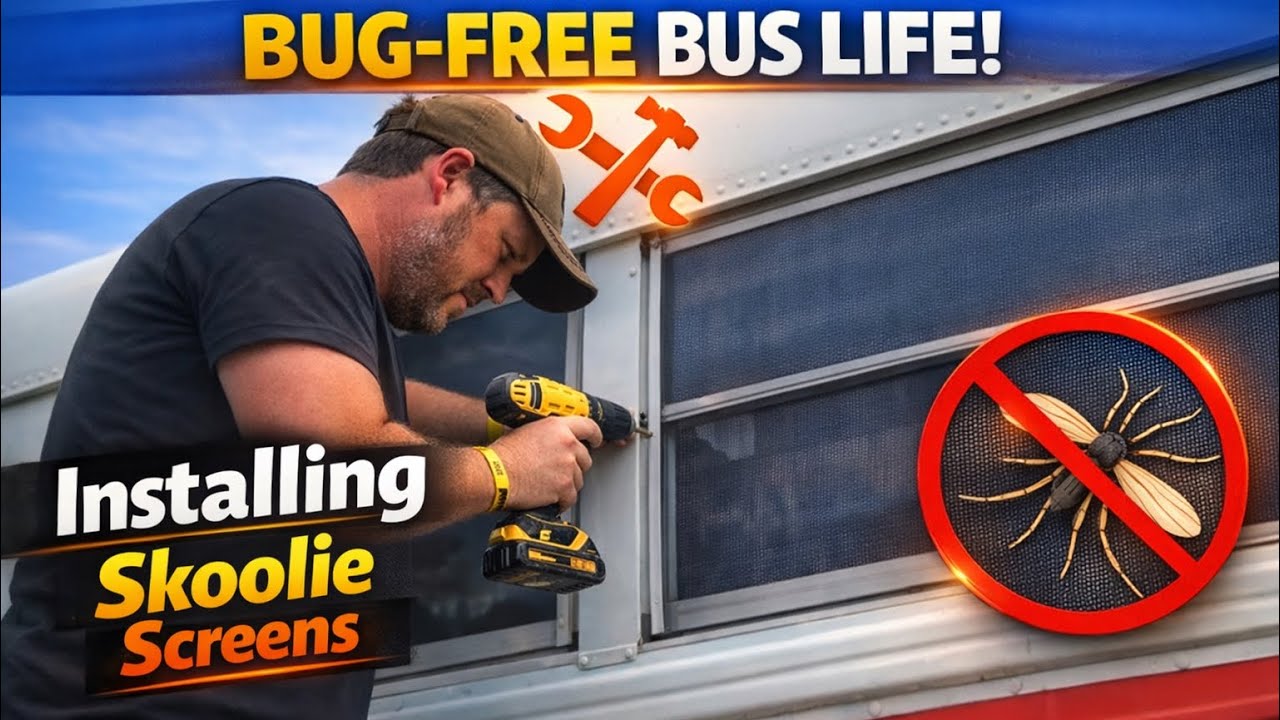 DIY Screens for a School Bus Conversion | The Bus Life