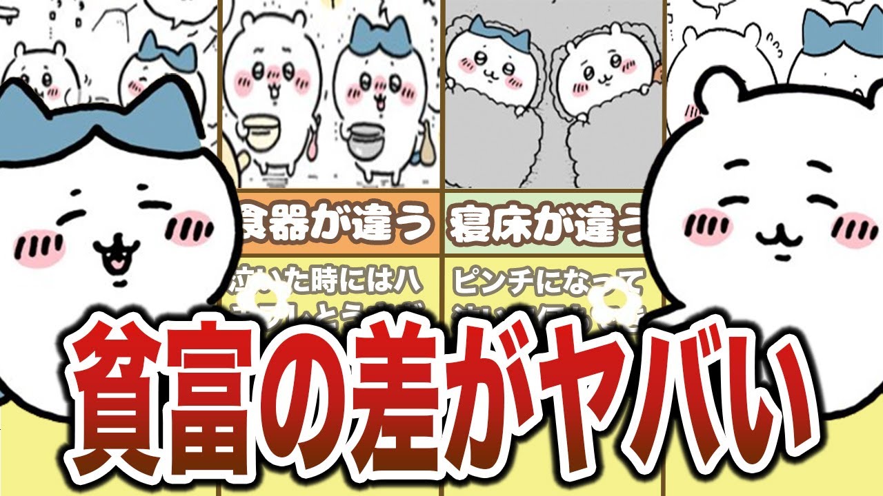 ＜総集編＞ちいかわとハチワレの貧富差はやばい？ちいかわ、ハチワレの全シーンまとめ【ゆっくり解説】