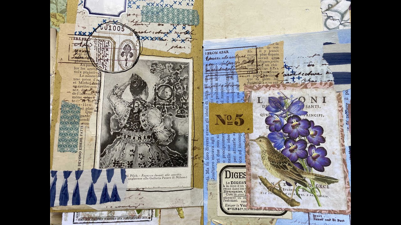#junkjournaljuly | Part 11: prompt no.15 'layered' and no.20 'collage cluster' | craft with me
