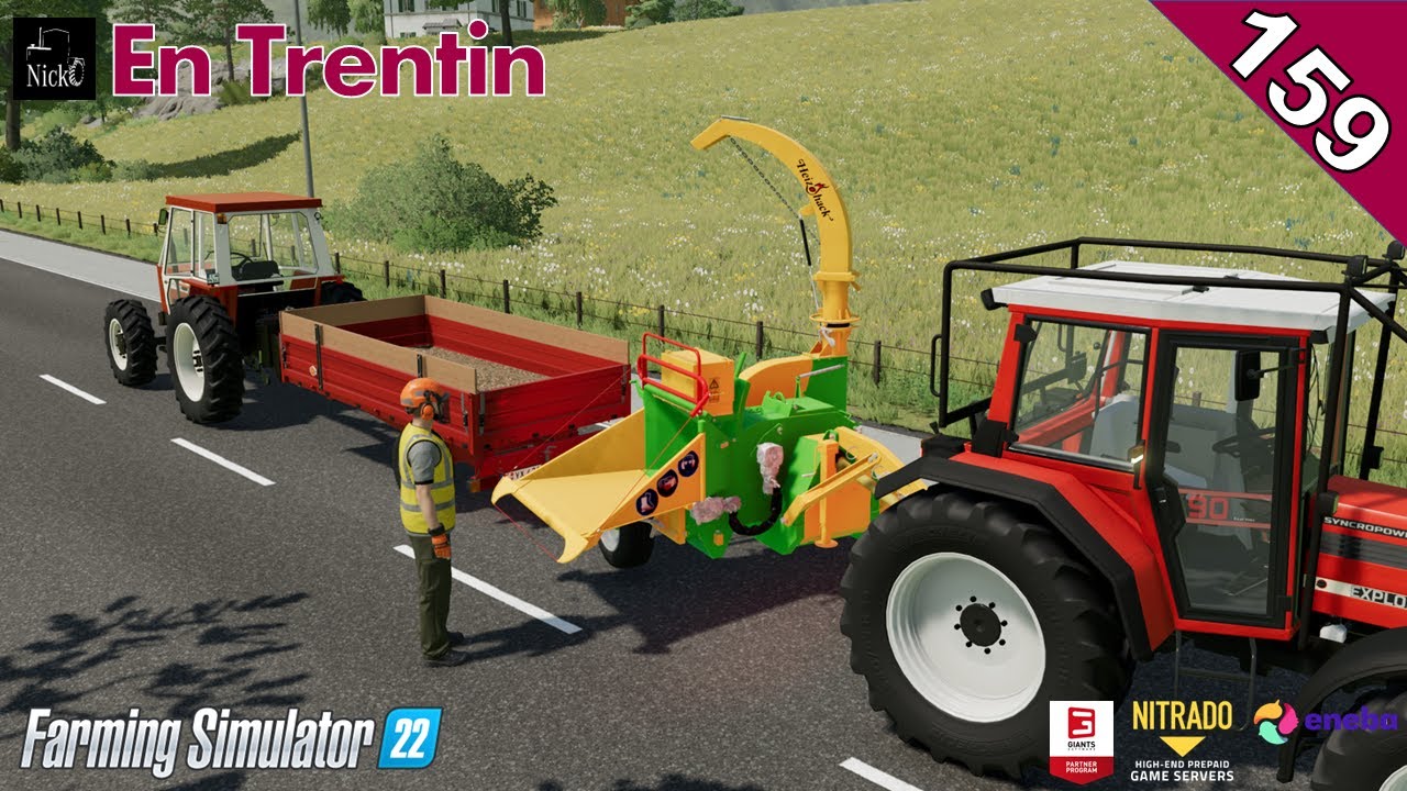 FARMING SIMULATOR 22 ⛰️ En Trentin 🌲 Cippato con il carrellino HEIZOMAT e trasporto ep.159