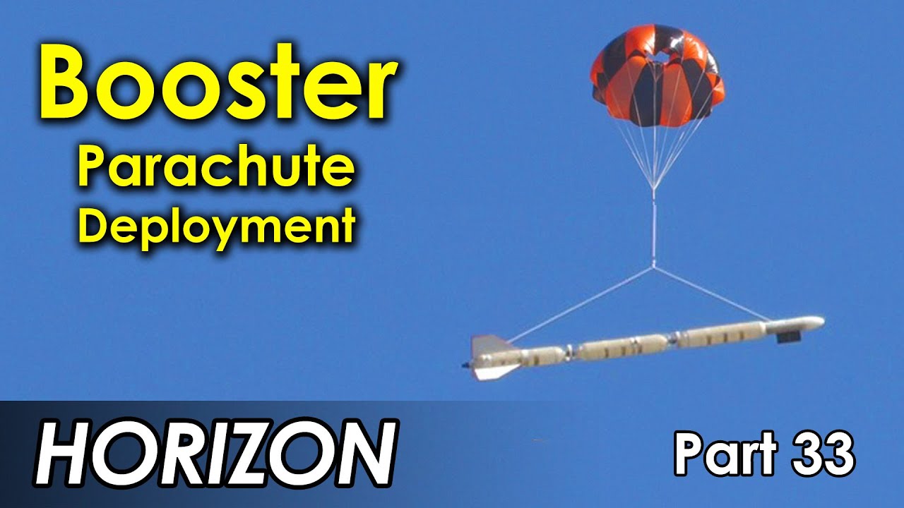 2 Stage Water Rocket - Part 33 - Booster Parachute Deployment