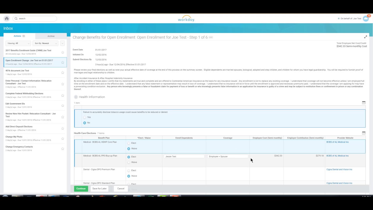Coleman-Workday Benefits Enrollment