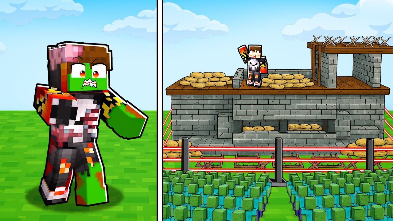 LEVEL 1 vs LEVEL 9999 ZOMBIE BASE IN ROBLOX !!!