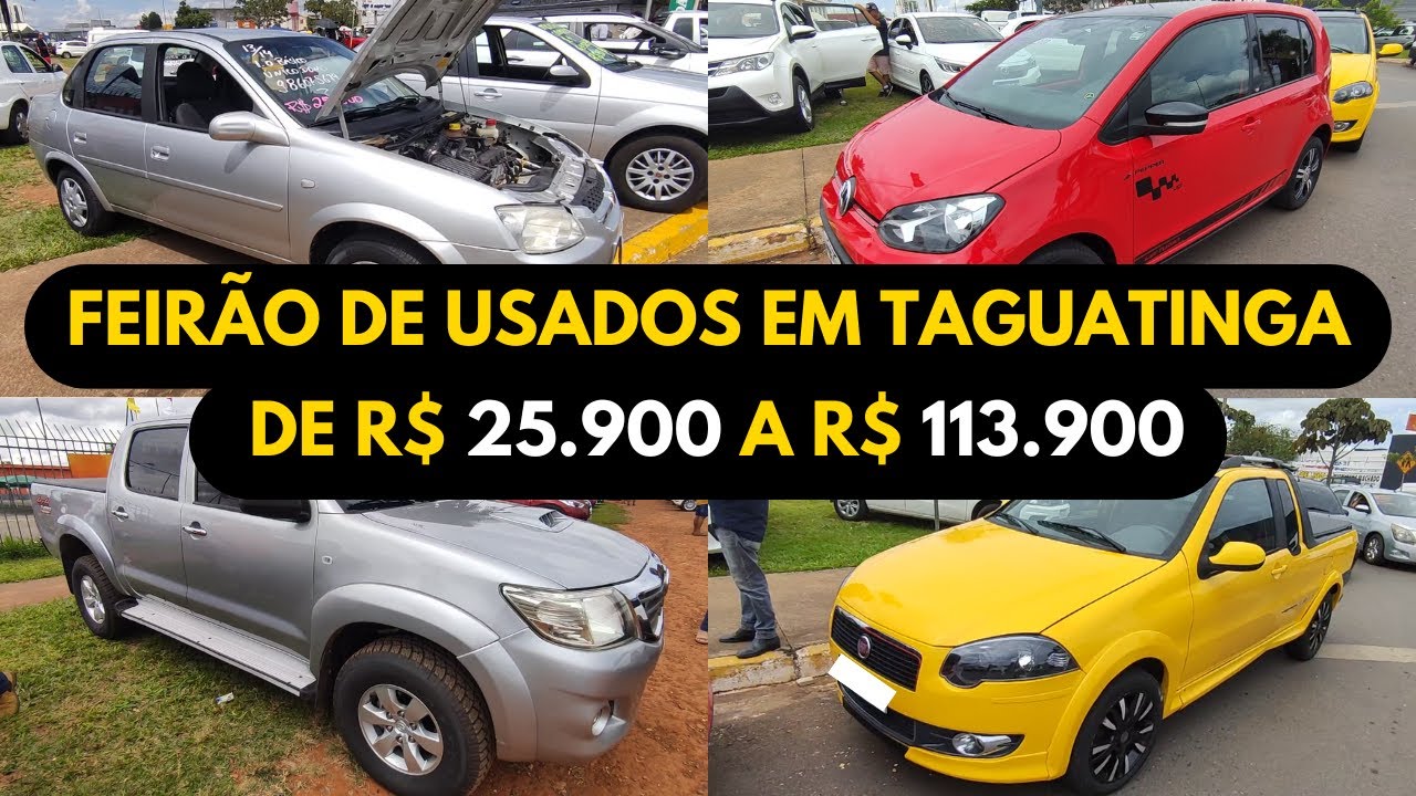 BRASÍLIA DF CARROS USADOS A PARTIR DE R$ 26.900 - FEIRÃO DE DOMINGO EM TAGUATINGA (ORCA) 13/04/2025