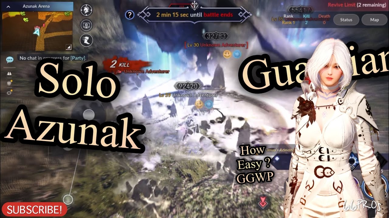 Bugs🫢Black Desert Mobile How Easy Guardian Solo Azunak ?, Even got -aspd bugs😅, GGWP👀