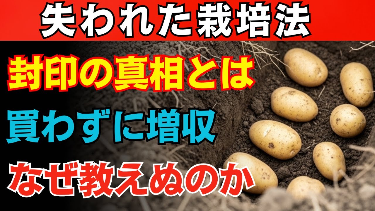 労力なしで豊作を実現する、封印されたジャガイモ栽培法！機械化に合わず忘れ去られた、静かな奇跡の農法。