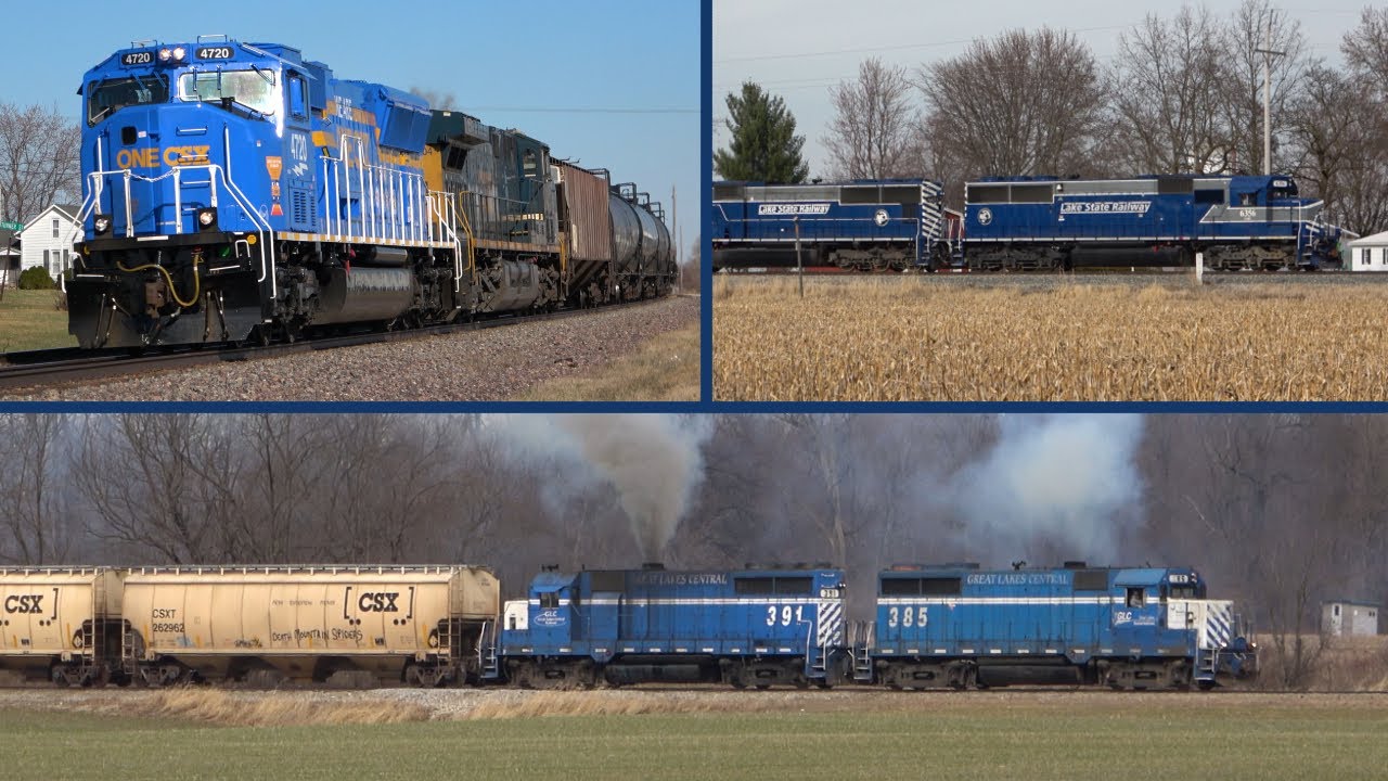 Blue, Blue, Blue! March Michigan Madness Railfan Trip - CSX, Great Lakes Central, Lake State Railway