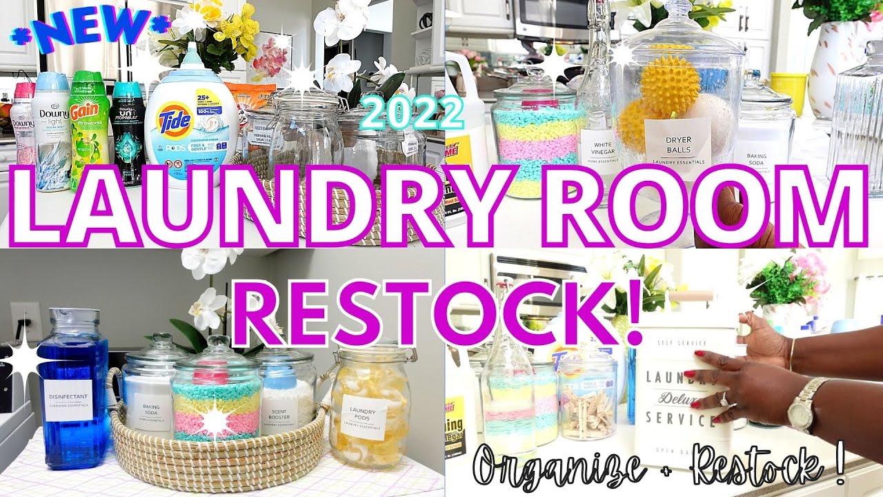 *NEW* LAUNDRY ROOM ORGANIZATION | LAUNDRY ROOM RESTOCK & ORGANIZATION IDEAS