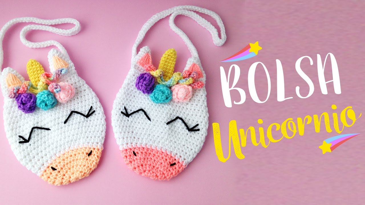 Bolsa Unicornio A Crochet